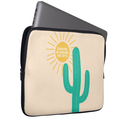 Überleben auf Sonnenschein und Spite Laptopschutzhülle (Vorne Rechts)