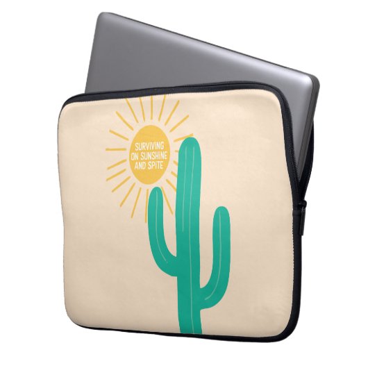 Überleben auf Sonnenschein und Spite Laptopschutzhülle (Vorderseite Links)