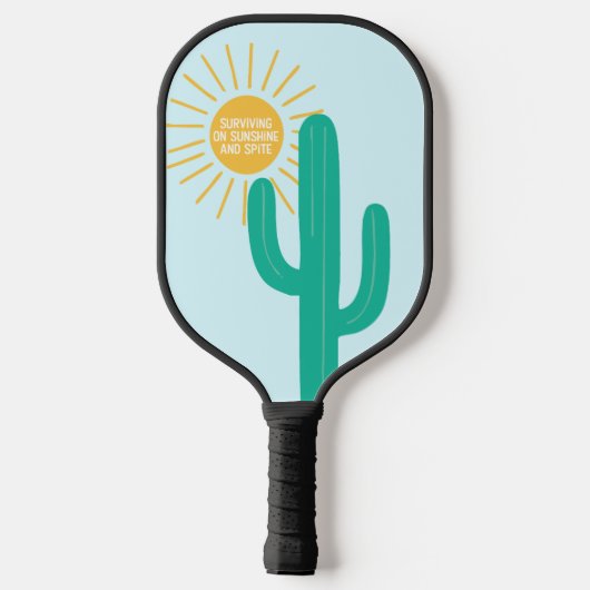 Überleben auf Sonnenschein und Spite Pickleball Schläger (Rückseite)