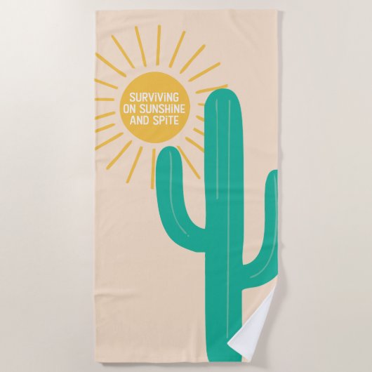 Überleben auf Sonnenschein und Spite Strandtuch (Vorderseite)