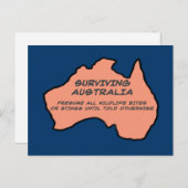 Überleben Australiens Postkarte (Vorne/Hinten)