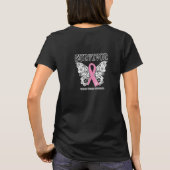 ÜBERLEBEN - Brustkrebs-Butterfly T-Shirt (Rückseite)