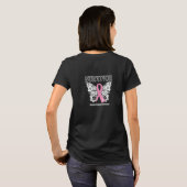 ÜBERLEBEN - Brustkrebs-Butterfly T-Shirt (Schwarz voll)