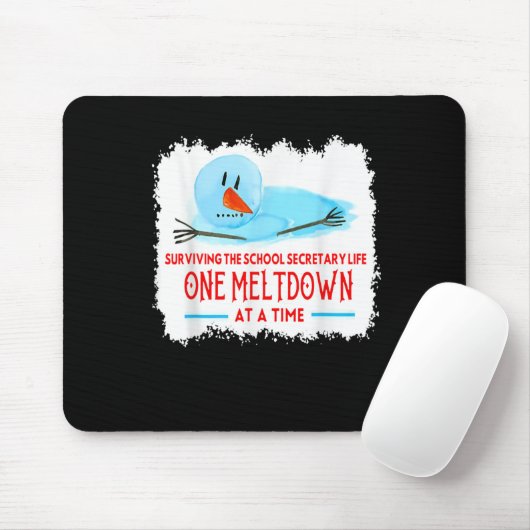 Überleben Das Leben Als Schulsekretärin Schneemann Mousepad (Mit Mouse)