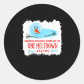 Überleben Das Leben Als Schulsekretärin Schneemann Runder Aufkleber (Vorderseite)