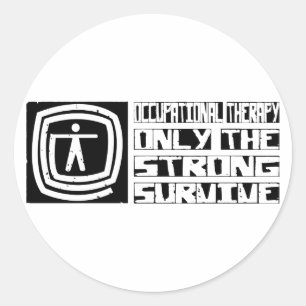 Überleben der Arbeitstherapie Runder Aufkleber