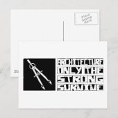 Überleben der Architektur Postkarte (Vorne/Hinten)