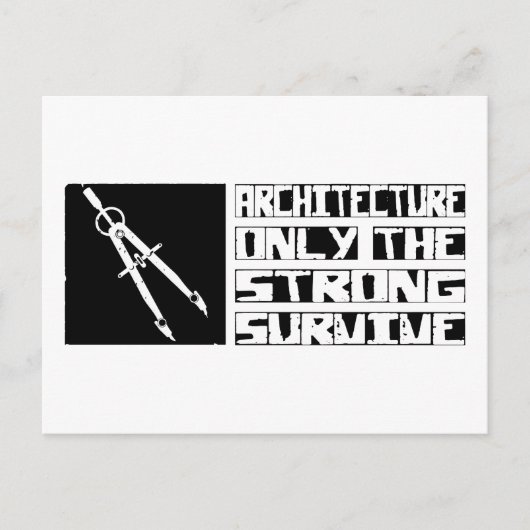 Überleben der Architektur Postkarte (Vorderseite)