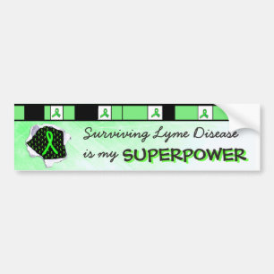 Überleben der Lyme-Krankheit Superpower-Autoaufkle Autoaufkleber