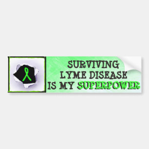 Überleben der Lyme-Krankheit Superpower-Autoaufkle Autoaufkleber