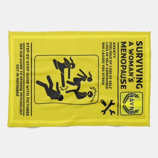 Überleben der Menopause Geschirrtuch (Horizontal)