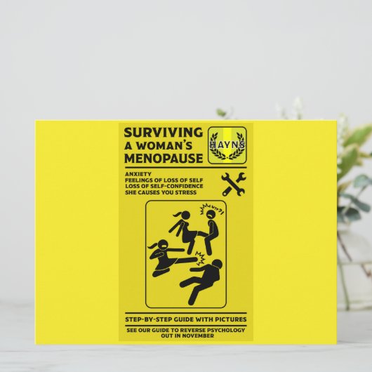 Überleben der Menopause Karte (Stehend Vorderseite)