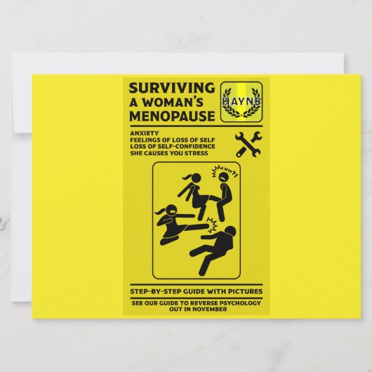 Überleben der Menopause Karte (Vorderseite)