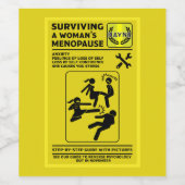 Überleben der Menopause Weinetikett (Einzelnes Label)