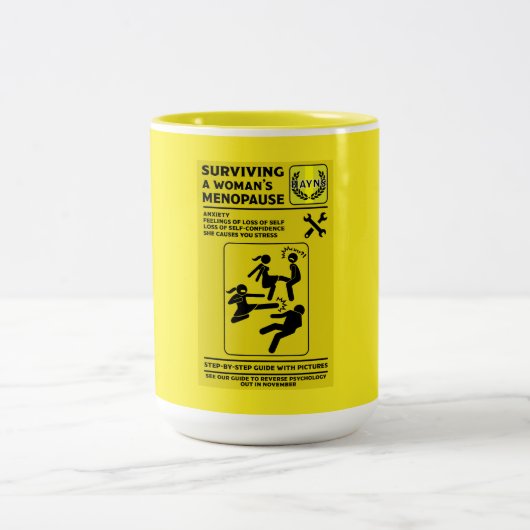 Überleben der Menopause Zweifarbige Tasse (Mittel)
