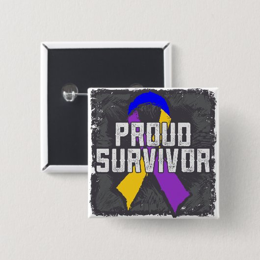 Überleben des Blasenkarzinoms Button (Vorne & Hinten)