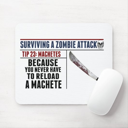ÜBERLEBEN EINES ZOMBIE-ANGRIFFS; MACHETEN MOUSEPAD (Mit Mouse)