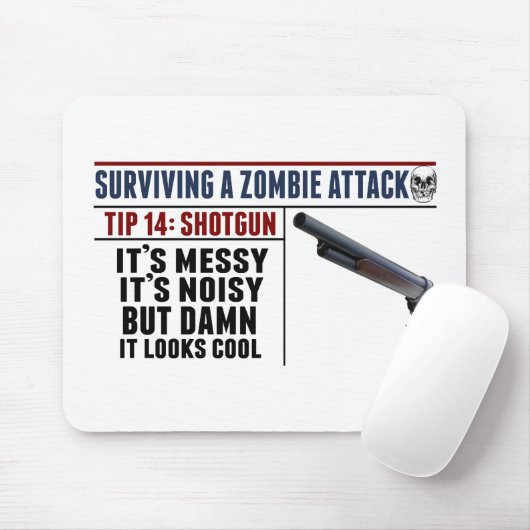 Überleben EINES ZOMBIE-ANGRIFFS; SCHROTFLINTE Mousepad (Mit Mouse)