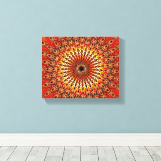 Überleben - Fraktal Leinwanddruck (Insitu (Holzboden))