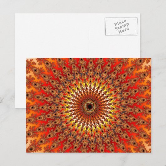 Überleben - Fraktal Postkarte (Vorne/Hinten)