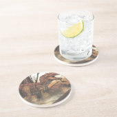 Überleben für den fittest.jpg sandstein untersetzer (Seite)