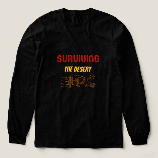 Überleben in der Wüste Wüstencamping Tri-Blend Shirt (Design Vorderseite)