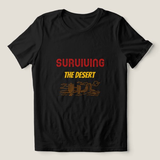 Überleben in der Wüste Wüstencamping Tri-Blend Shirt (Design Vorderseite)