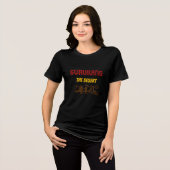 Überleben in der Wüste Wüstencamping Tri-Blend Shirt (Vorderseite voll)