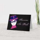 Überleben in rosa Brustkrebs Bewusstsein I Karte (Vorderseite)