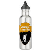 Überleben kann Edelstahl-Wasser-Flasche Edelstahlflasche (Rechts)