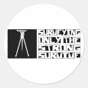 Überleben Runder Aufkleber
