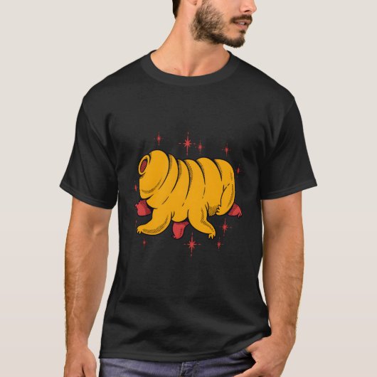 Überleben Tardigrade Champion Retro Water Bear Mic T-Shirt (Vorderseite)