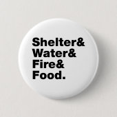 Überleben (Unterkunft & Wasser & Feuer & Nahrung) Button (Vorderseite)