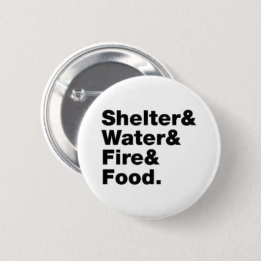 Überleben (Unterkunft & Wasser & Feuer & Nahrung) Button (Vorne & Hinten)