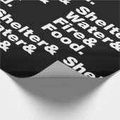 Überleben (Unterkunft & Wasser & Feuer & Nahrung)  Geschenkpapier (Ecke)