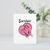 Überleben von Brustkrebs Postkarte (Stehend Vorderseite)