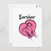 Überleben von Brustkrebs Postkarte (Vorne/Hinten)