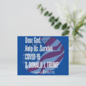 Überleben von Covid-19 & Donald Trump Postkarte (Stehend Vorderseite)