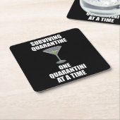 Überleben von Quarantäne und Quarantäne Rechteckiger Pappuntersetzer (angewinkelt)