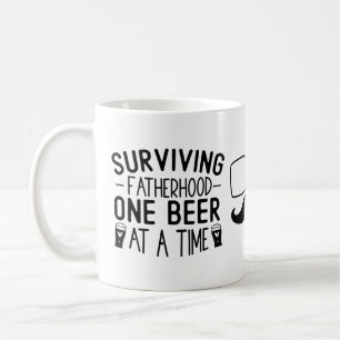 Überleben von Vaterschaft ein Bier nach der andere Kaffeetasse