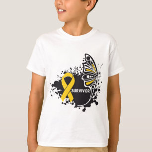 Überlebend-abstrakter Schmetterling Neuroblastoma T-Shirt