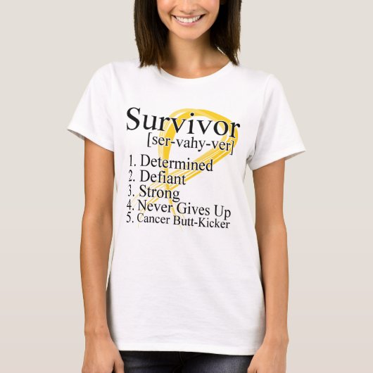 Überlebend-Definition - Neuroblastoma Krebs T-Shirt (Vorderseite)