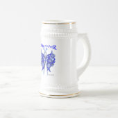 Überlebend-keltischer Schmetterling - Darmkrebs Bierglas (VorderseiteRechts)