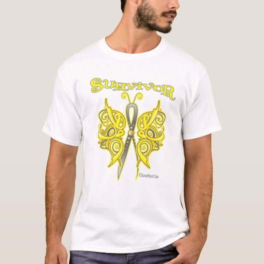 Überlebend-keltischer Schmetterling - Sarkom T-Shirt (Vorderseite)