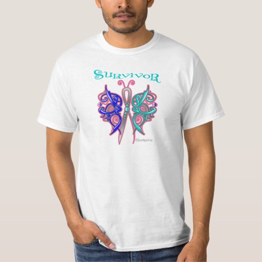 Überlebend-keltischer Schmetterling - T-Shirt (Vorderseite)