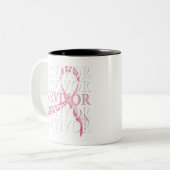 Überlebend-wunderlicher Collagen-Brustkrebs Zweifarbige Tasse (Vorderseite Links)