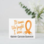 Überlebende 11 Nierenkrebs Postkarte (Stehend Vorderseite)