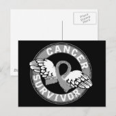 Überlebende 14 Hirnkrebs Postkarte (Vorne/Hinten)
