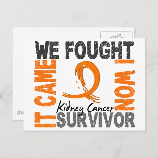 Überlebende 5 Nierenkrebs Postkarte (Vorne/Hinten)