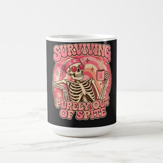 Überlebende aus Trotz Retro-Skelett Kaffeetasse (Mittel)